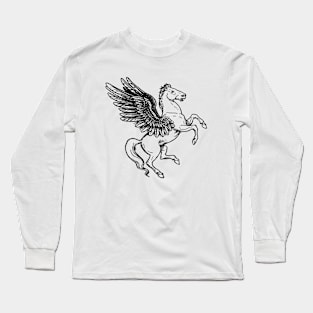 Vintage Heraldic Pegasus Long Sleeve T-Shirt